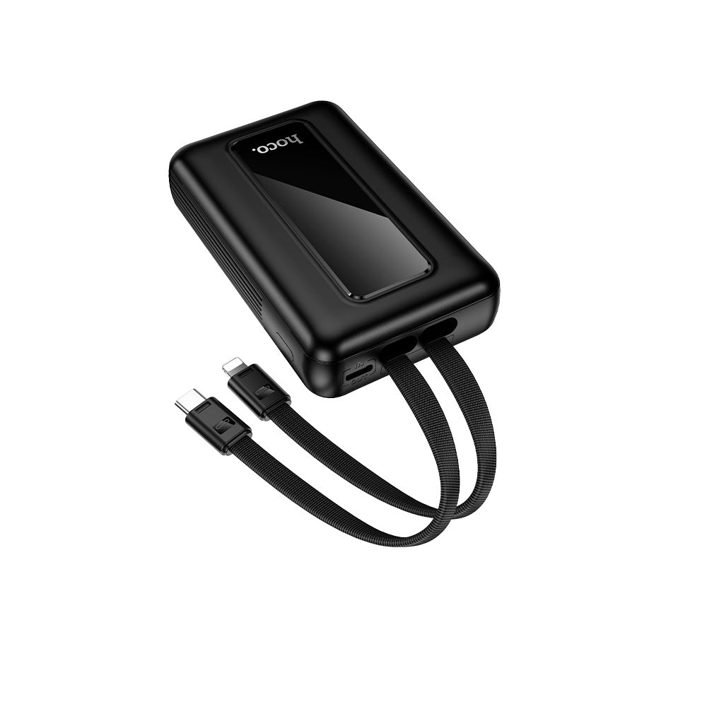Power Bank 10000mAh Hoco J162 Full Power 2 Cables 22.5W Negro