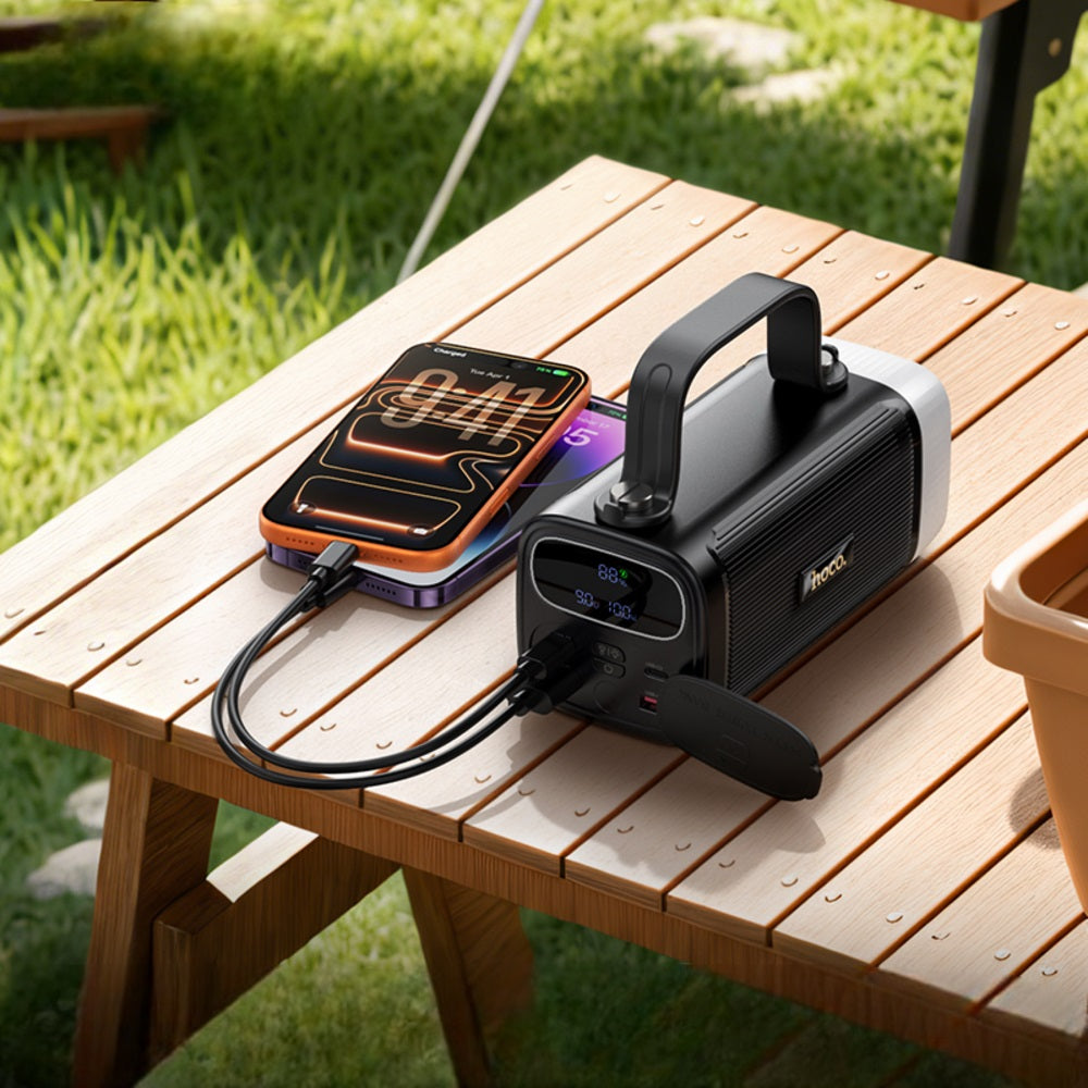 Power Bank 40000mAh Hoco J174 PD20W 22.5W Linterna Negro