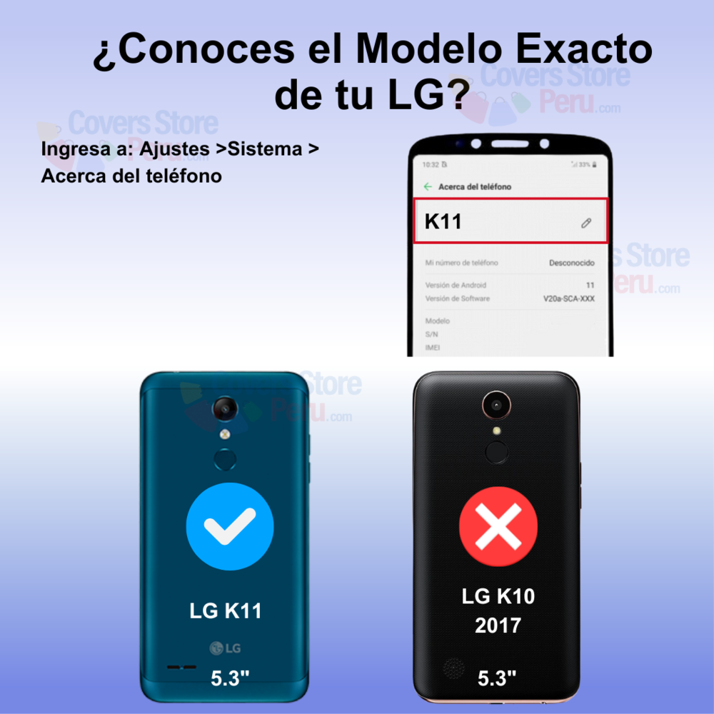 Funda Case para Lg K11 Flip Cover Azul