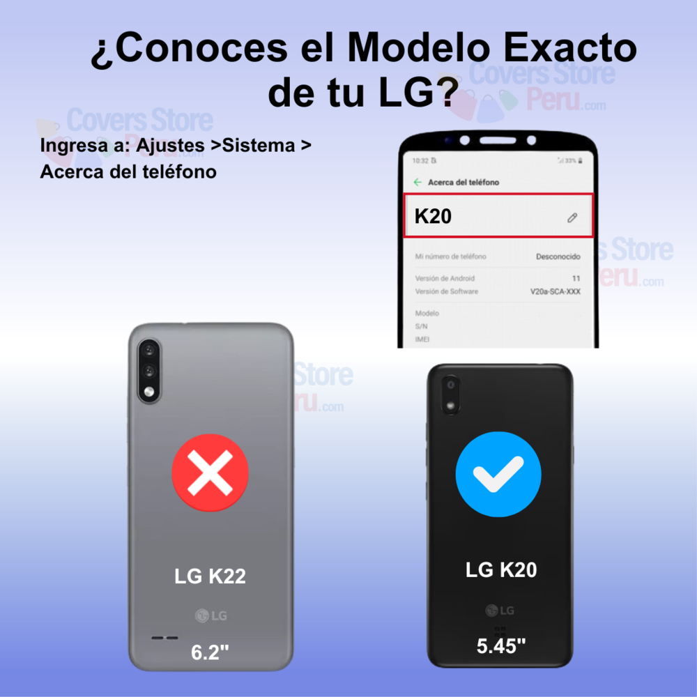 Funda para Lg K20 Soft Feeling Antishock Azul