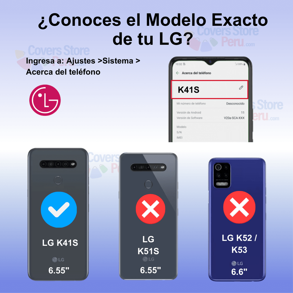 Funda Case para Lg K41S TPU 100% Transparente Antishock