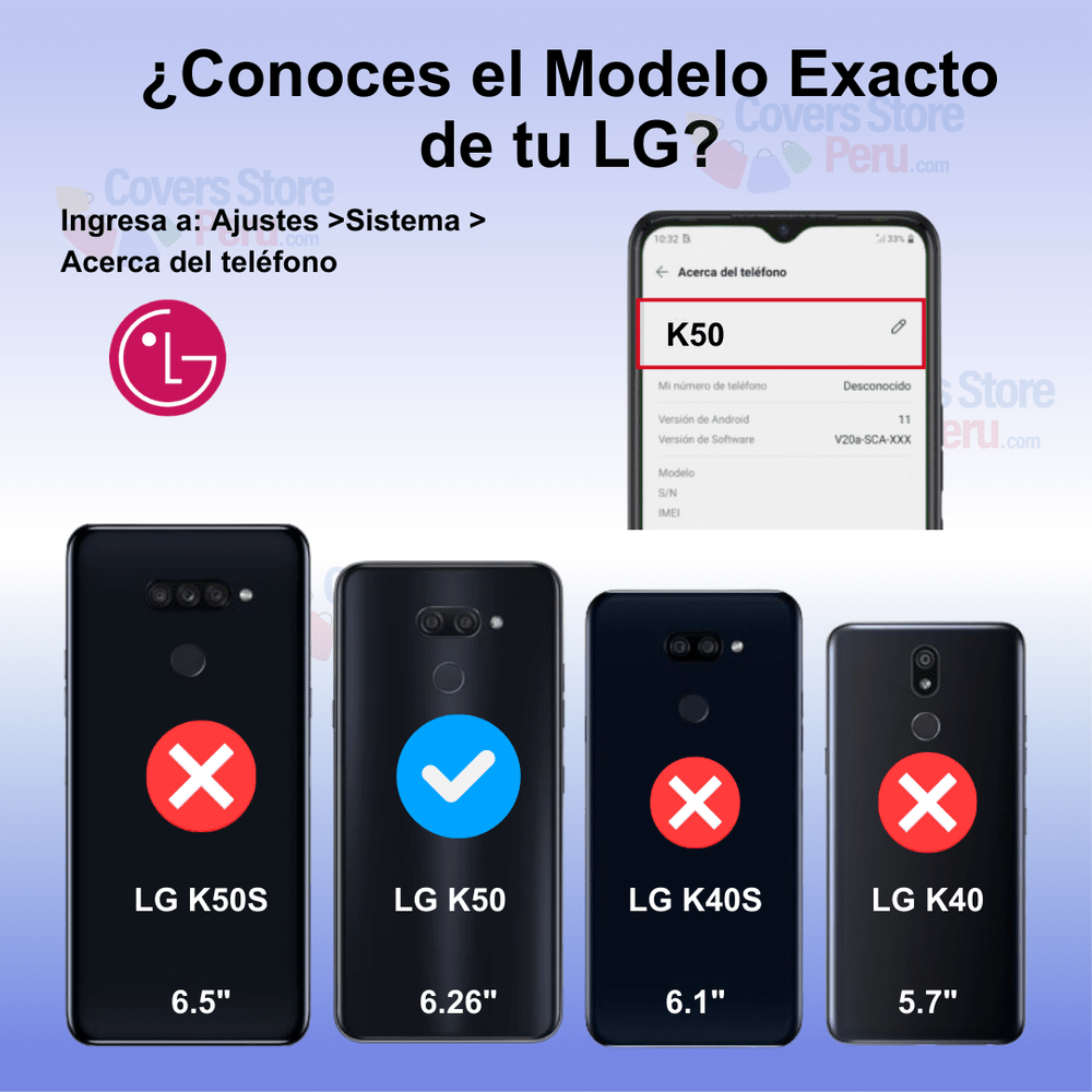 Funda Case para Lg K50 TPU 100% Transparente Antishock
