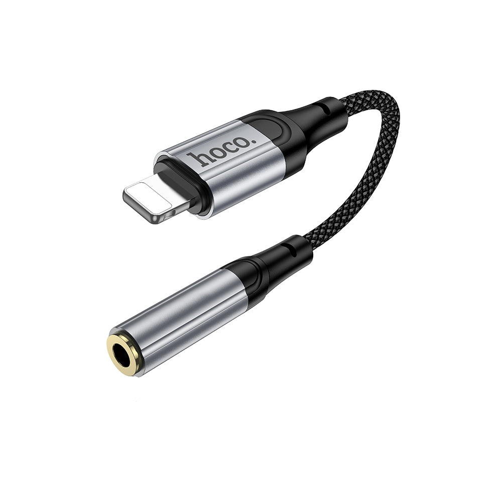 Adaptador Audio Digital Hoco LS36A iP a Jack 3.5mm DAC Gris