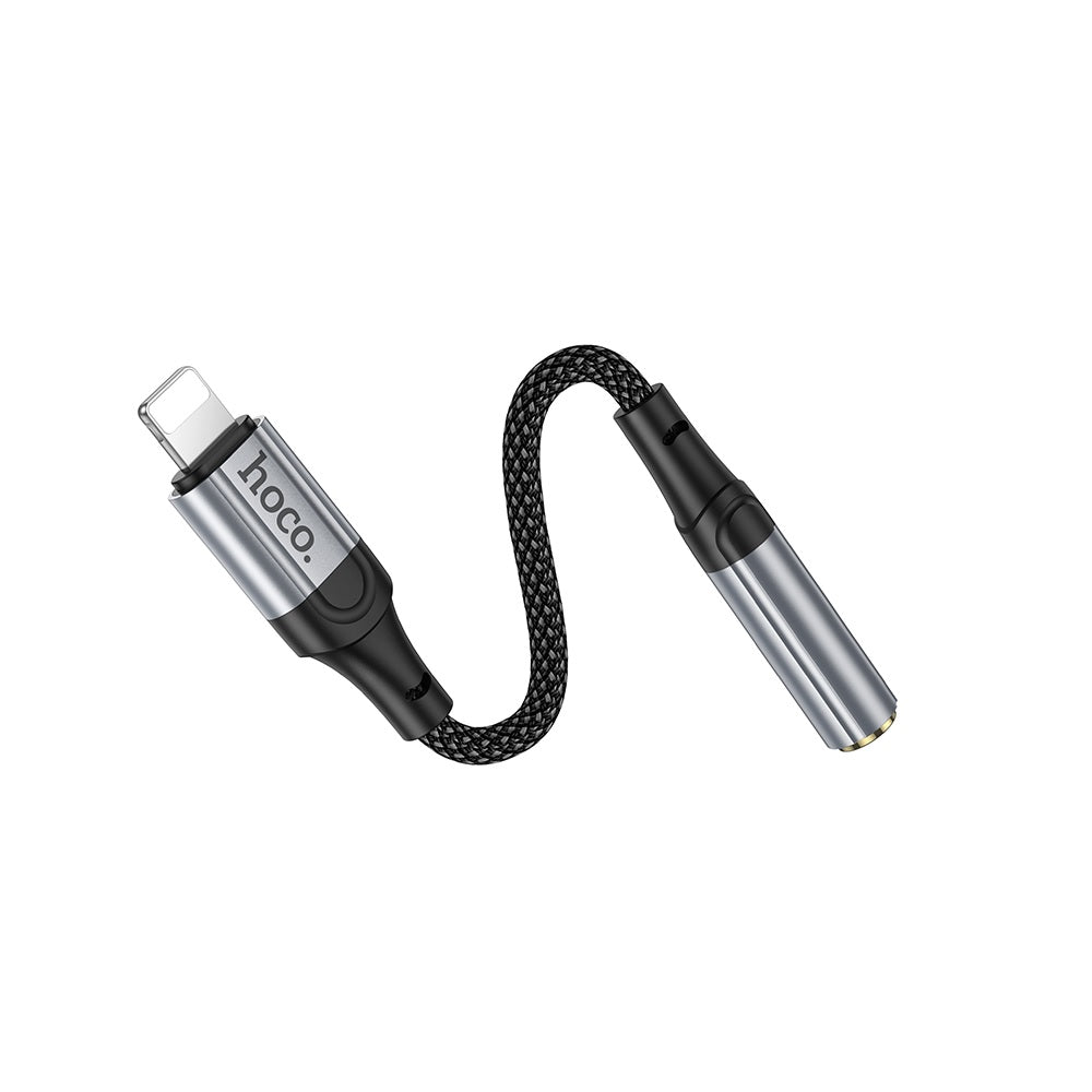Adaptador Audio Digital Hoco LS36A iP a Jack 3.5mm DAC Gris