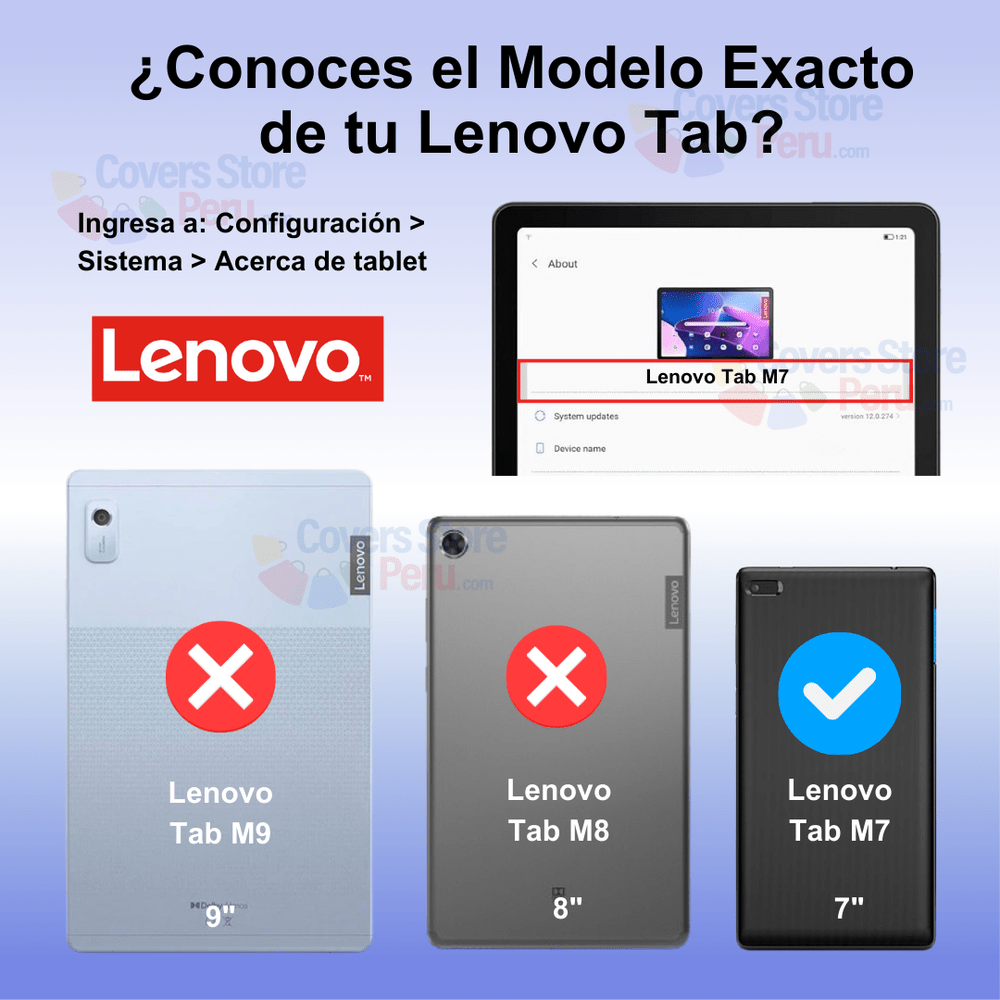 Funda para Lenovo Tab M7 7" Flipcover Giratoria Azul