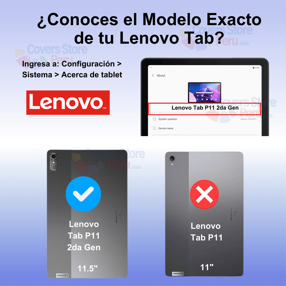 Funda para Lenovo P11 2da Generación 11.5" Gomas 360 Roja