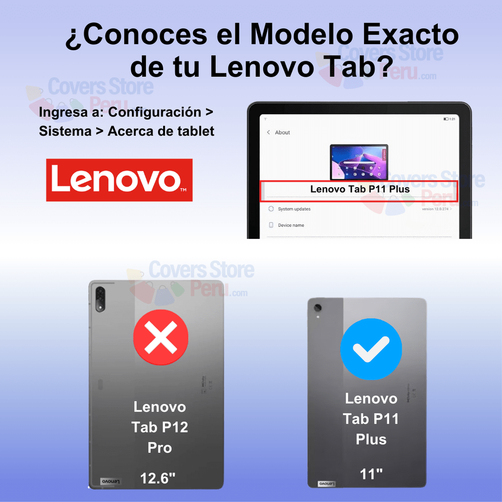 Funda para Lenovo Tab P11 Plus 11" Flipcover Giratoria Azul
