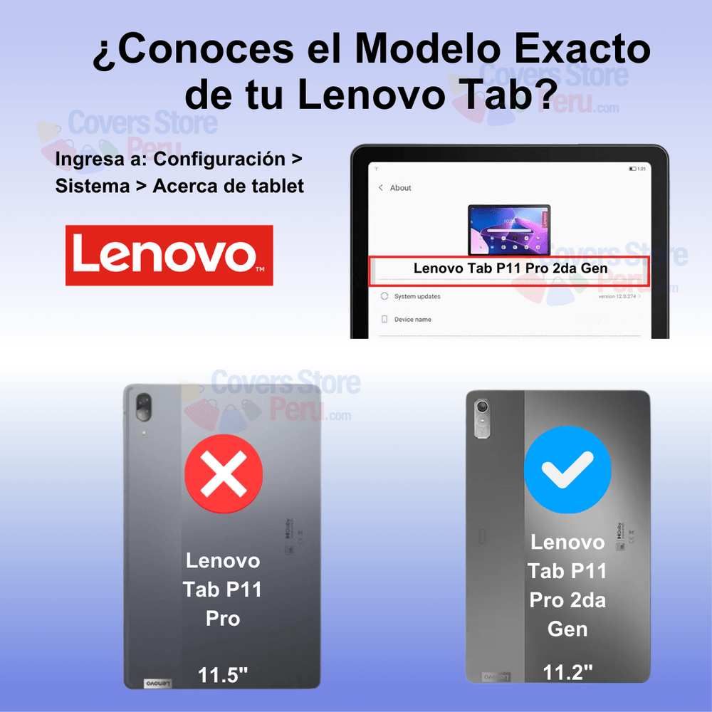Funda para Lenovo Tab P11 Pro 2da Gen 11.2" Gomas 360 Azul