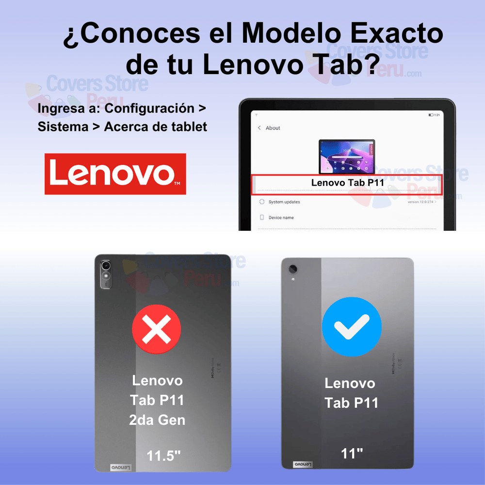 Funda para Lenovo Tab P11 11" de Maleta en Goma Azul