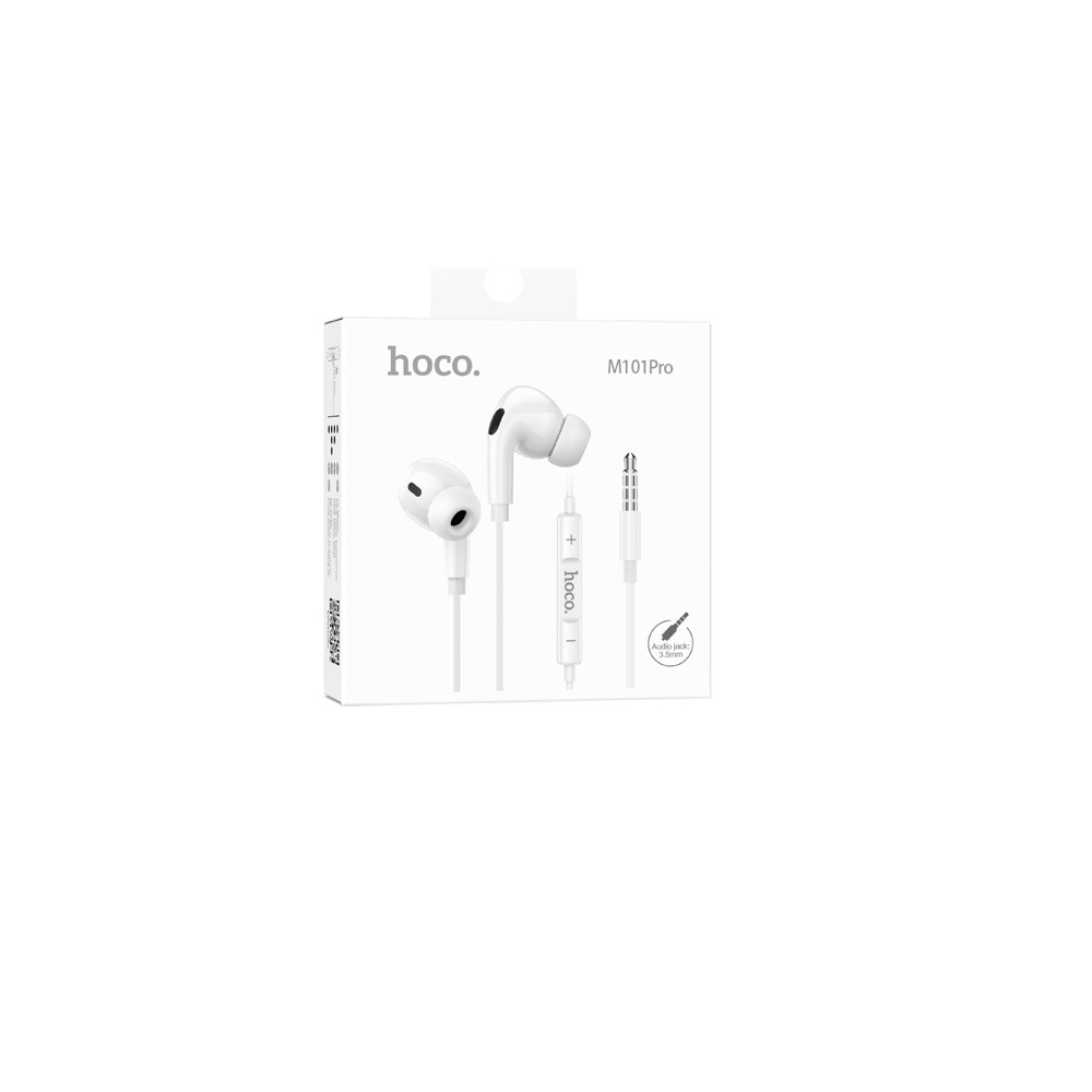 Audífono con Micrófono Hoco M101 Pro Alámbrico Jack 3.5mm Blanco
