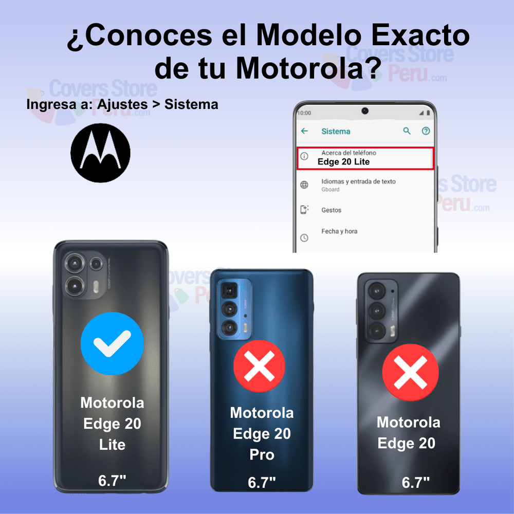 Funda para Motorola Edge 20 Lite TPU 100% Transparente