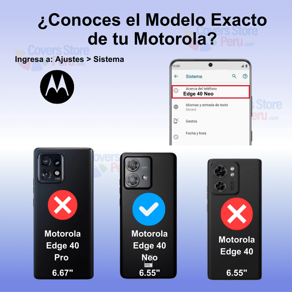 Funda para Motorola Edge 40 Neo Flip Cover Azul Antishock