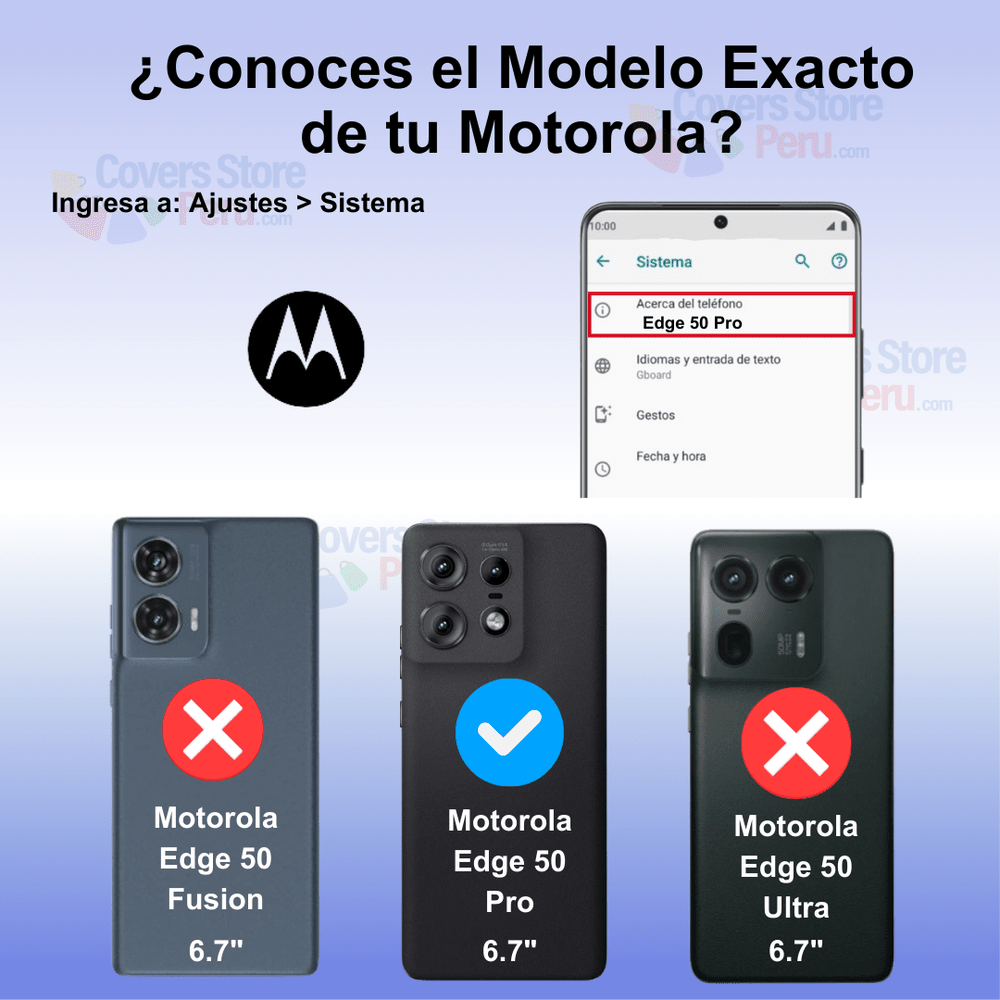 Funda para Motorola Edge 50 Pro Space Original Transparente