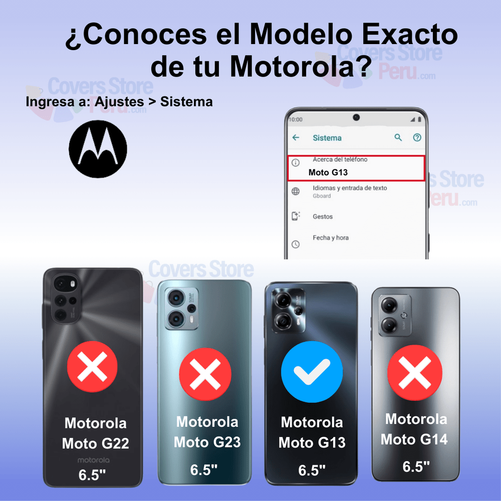 Funda Case para Motorola Moto G13 con Anillo Metálico Azul