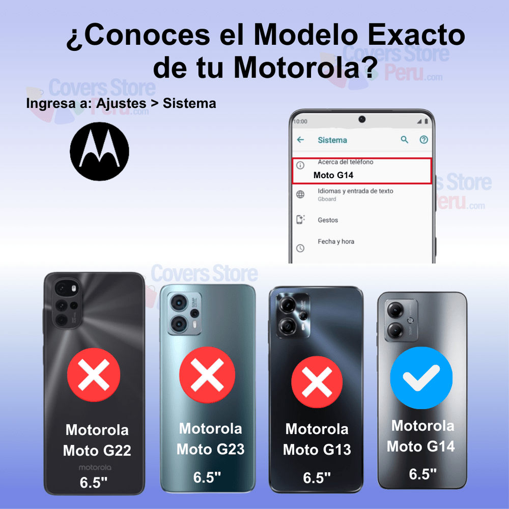 Funda Case for Motorola Moto G14 Flip Cover Azul Antishock