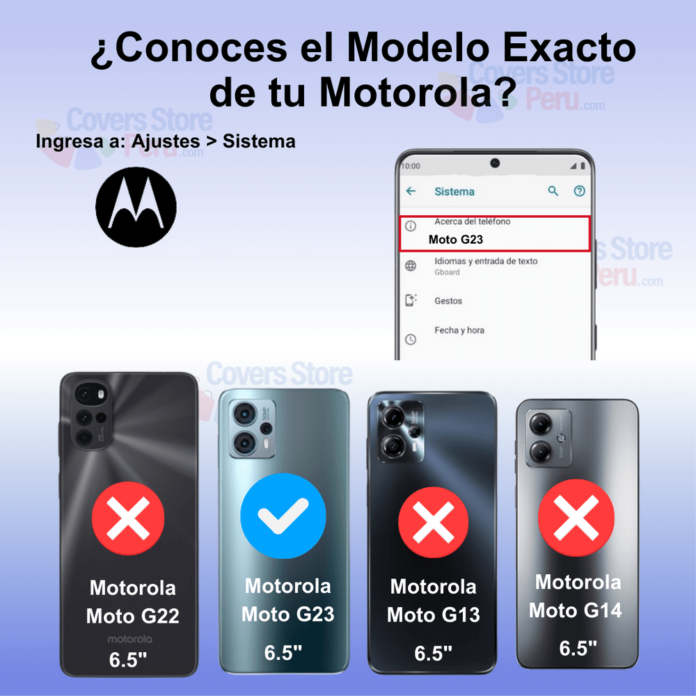 Funda para Motorola Moto G23 TPU con esquinas reforzadas