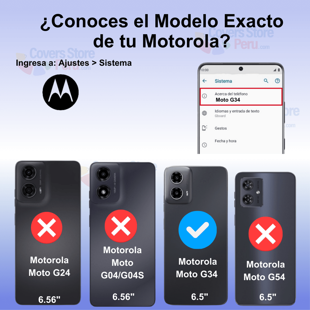 Funda para Motorola Moto G34 TPU 100% Transparente