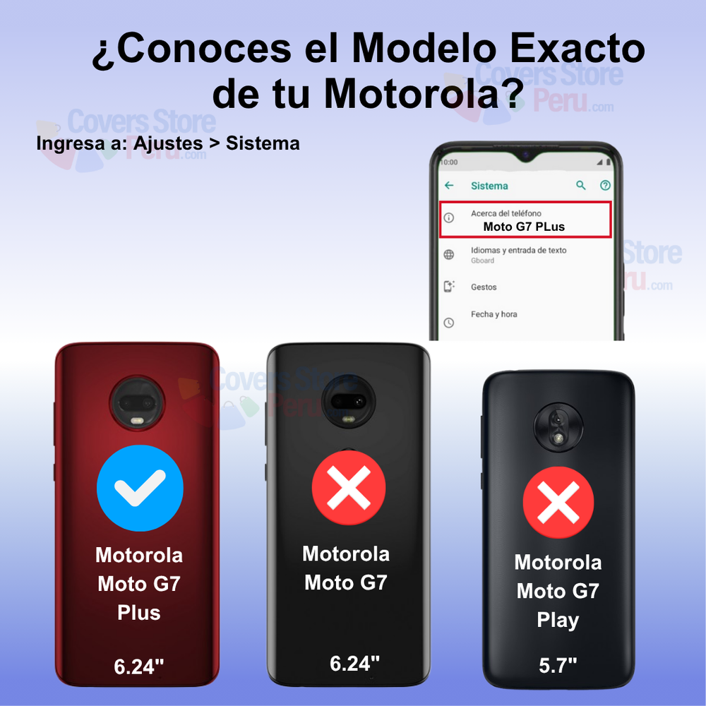 Funda Case para Motorola Moto G7 Plus Flip Cover Marrón