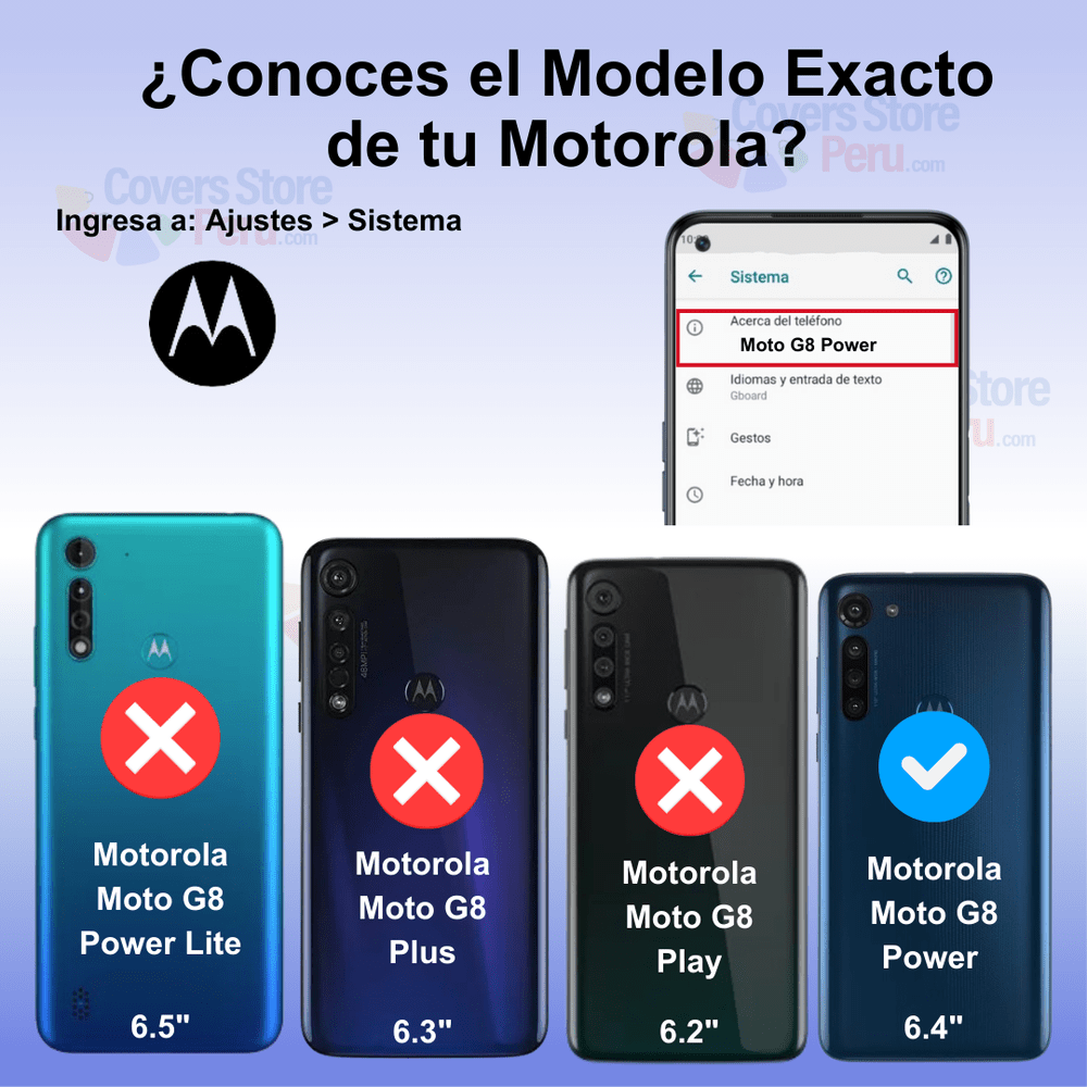 Funda para Motorola Moto G8 Power TPU 100% Transparente