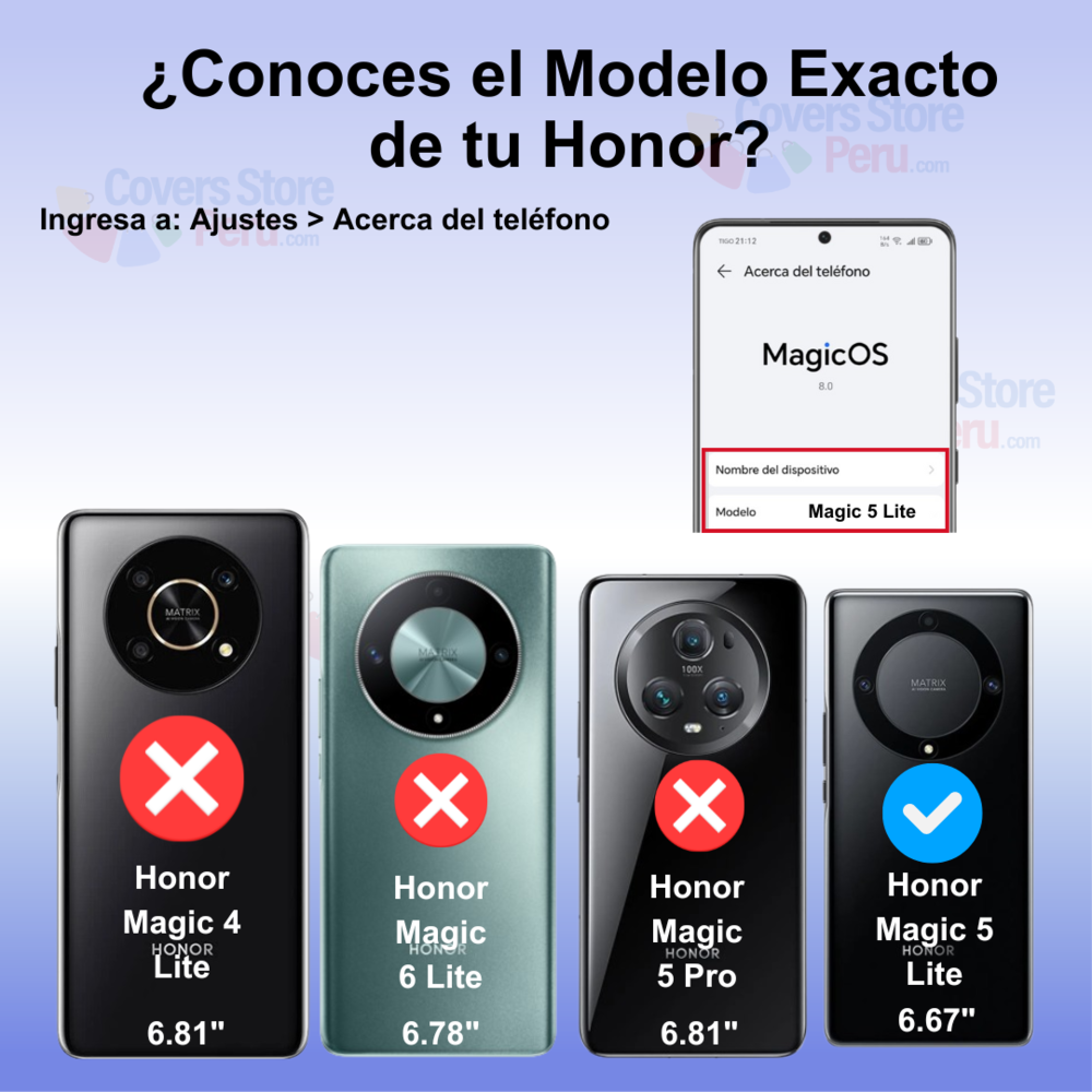Funda Case para Honor Magic 5 Lite Space Original