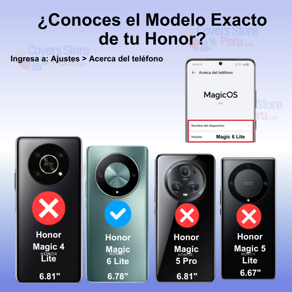 Funda Case para Honor Magic 6 Lite Space Original