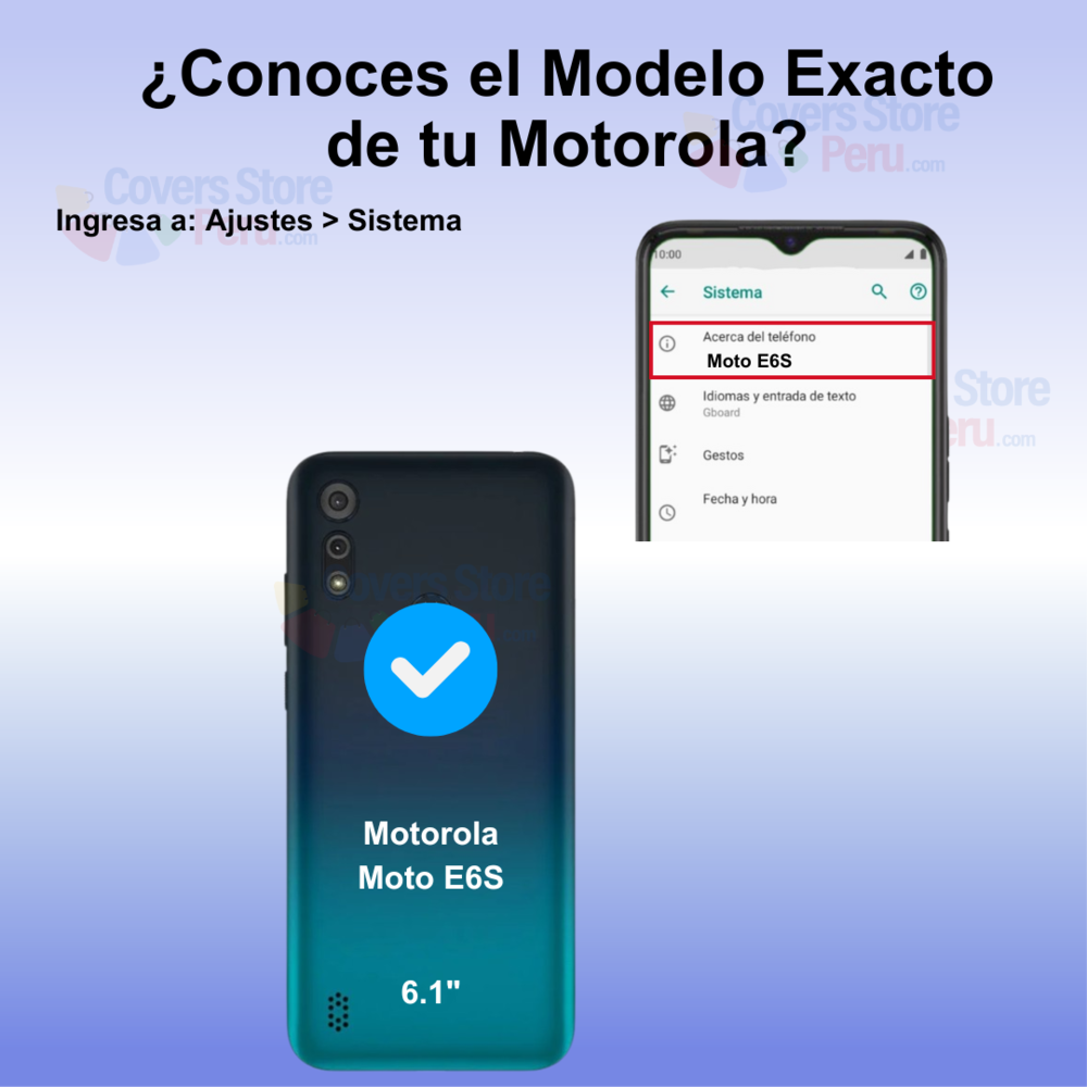 Funda para Motorola Moto E6S Ahumado Mate Azul Antishock