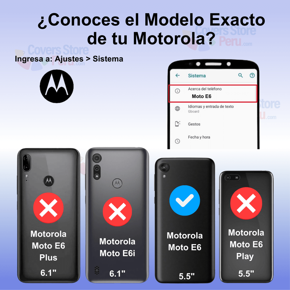 Funda para Motorola Moto E6 TPU 100% Transparente Antishock
