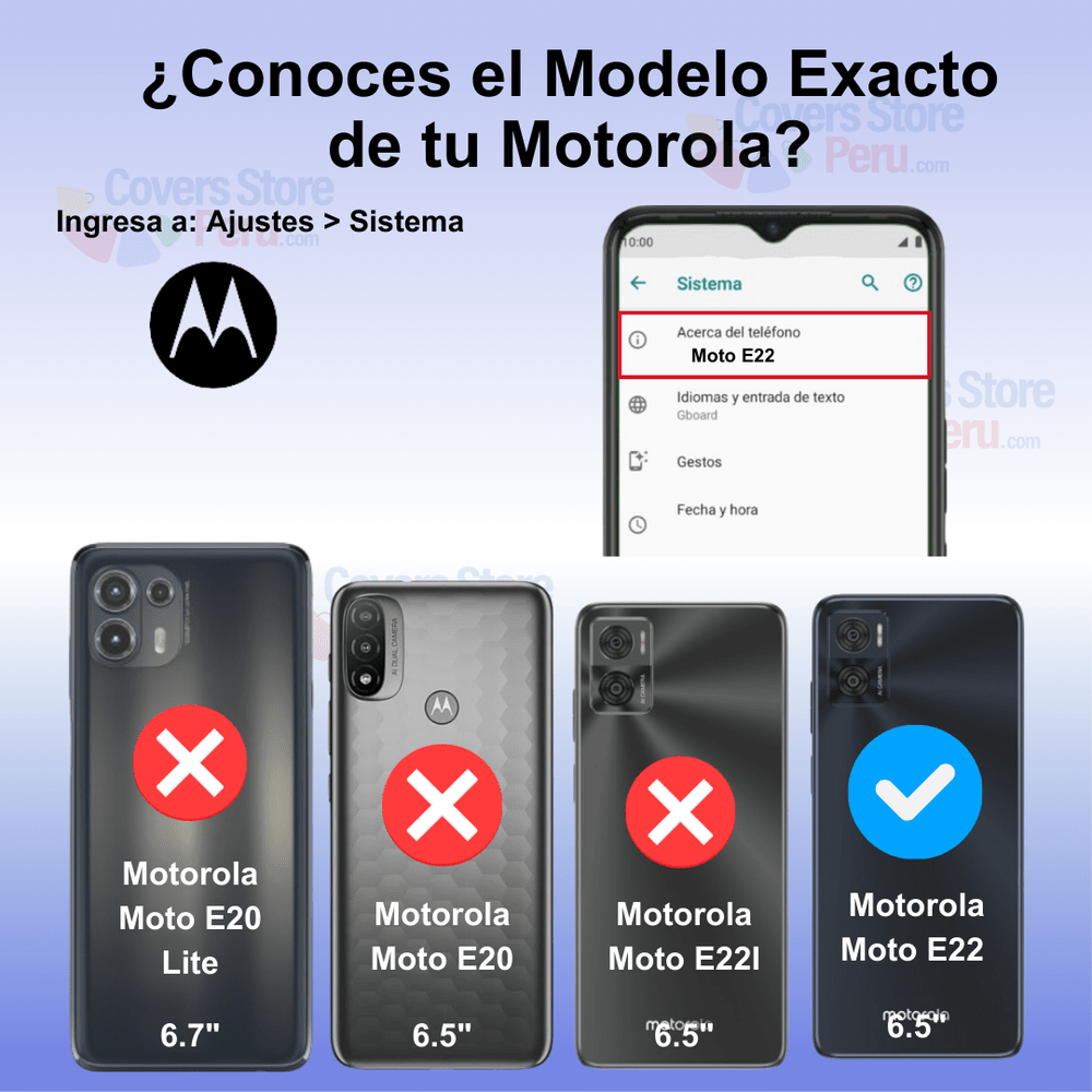 Funda Case para Motorola Moto E22 TPU 100% Transparente