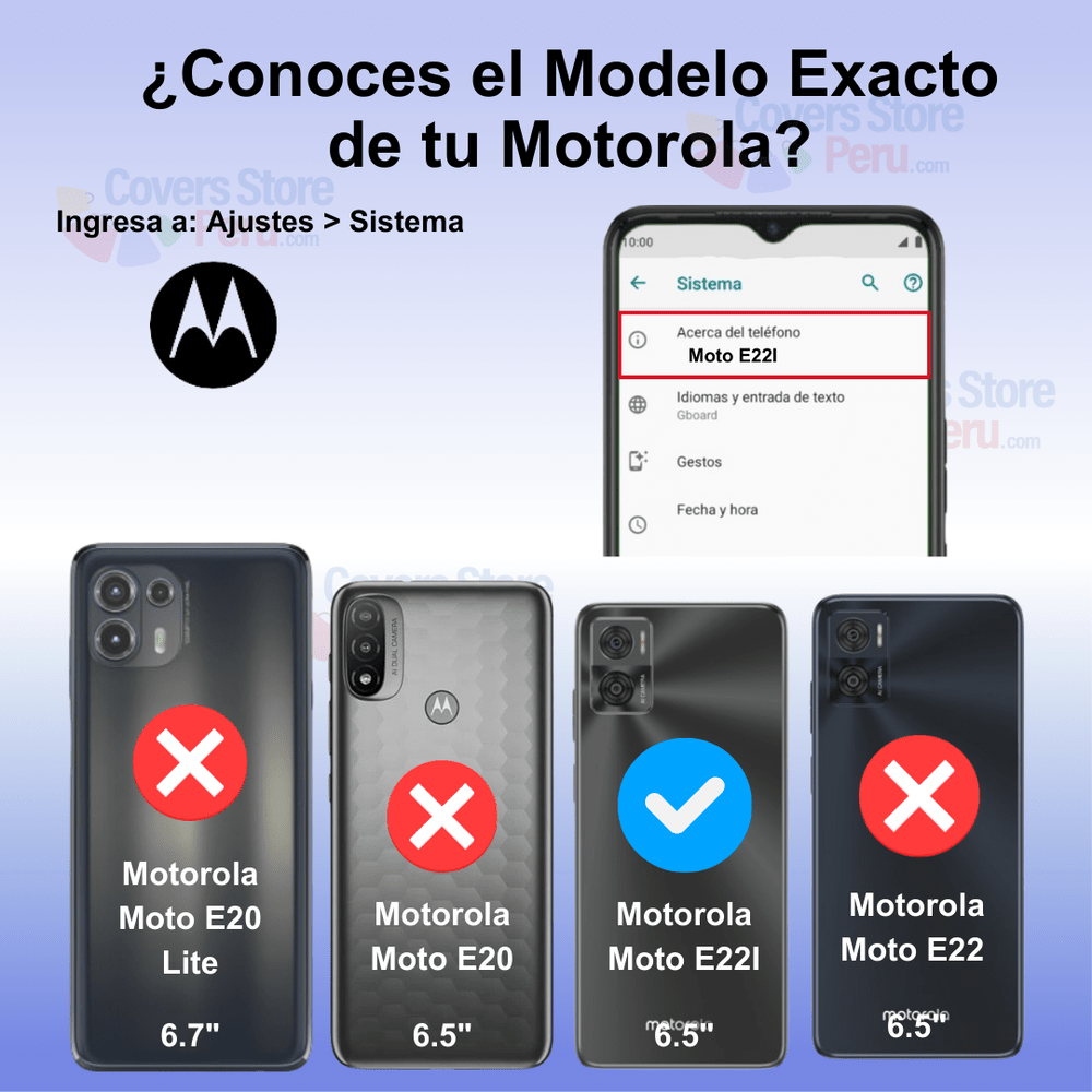Funda Case para Motorola Moto E22I TPU 100% Transparente