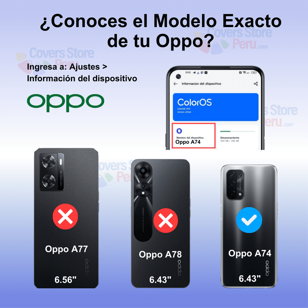 Funda para Oppo A74 Space Original Transparente