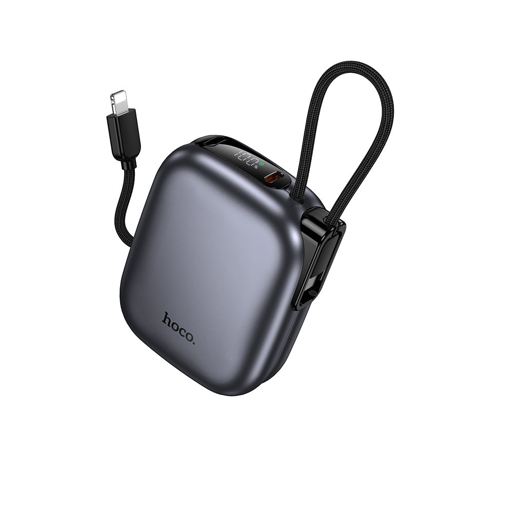 Power Bank 10000mAh Hoco Q49 Peak Con Cable PD20W Metal Gris