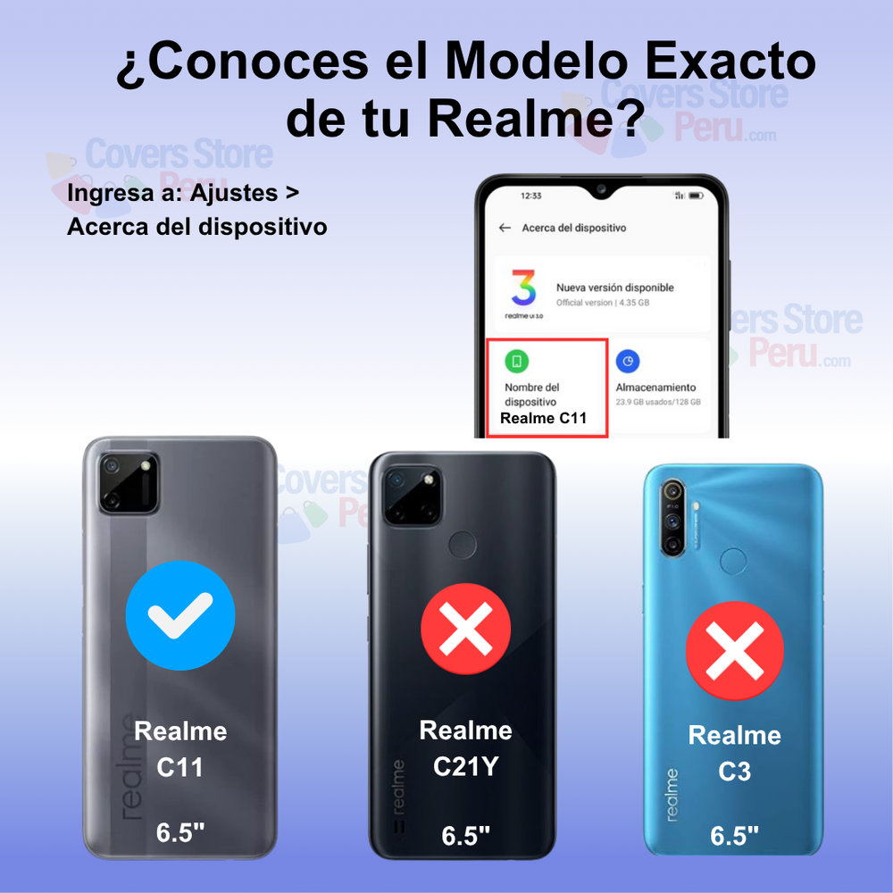 Funda para Realme C11 Anillo Metálico Rojo Antishock