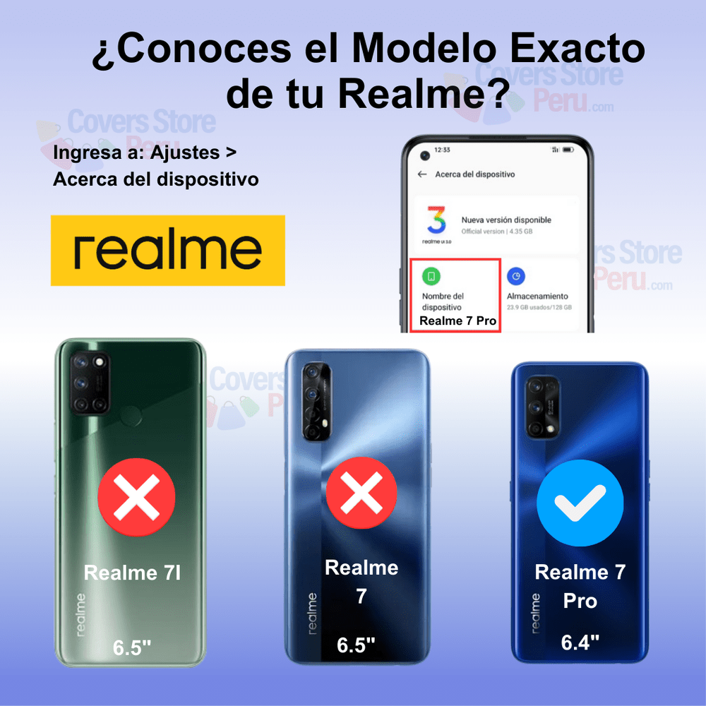 Funda para Realme 7 Pro TPU 100% Transparente Antishock