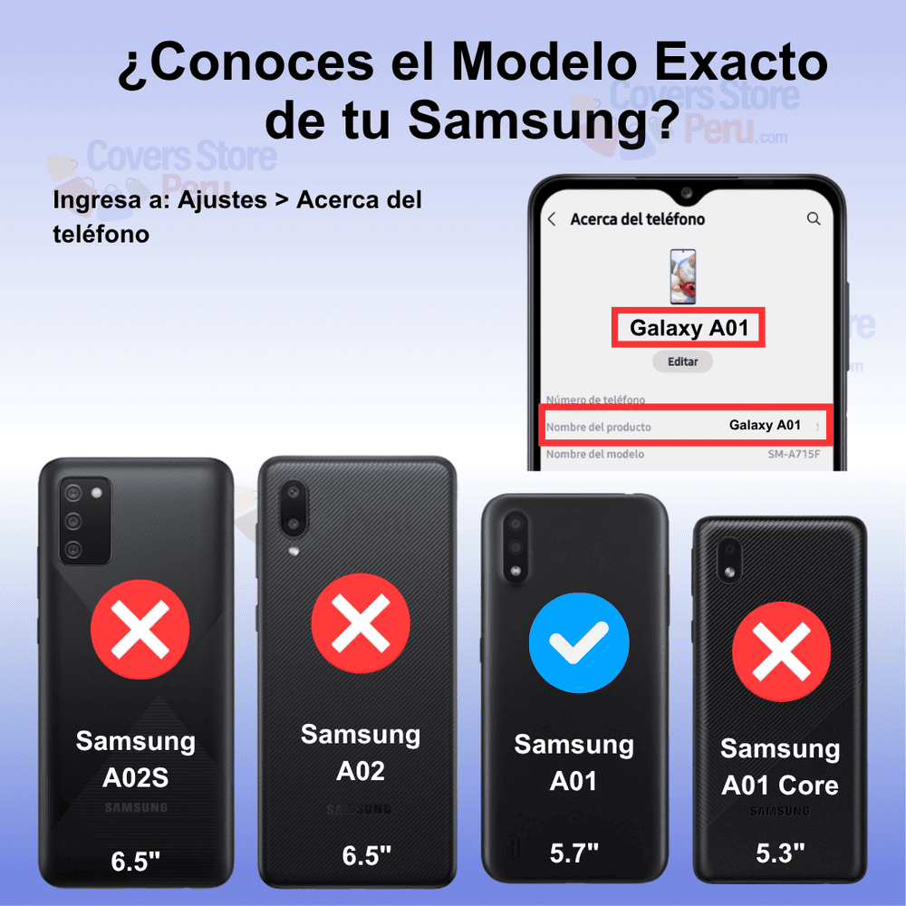 Funda Case para Samsung A01 Flip Cover Azul