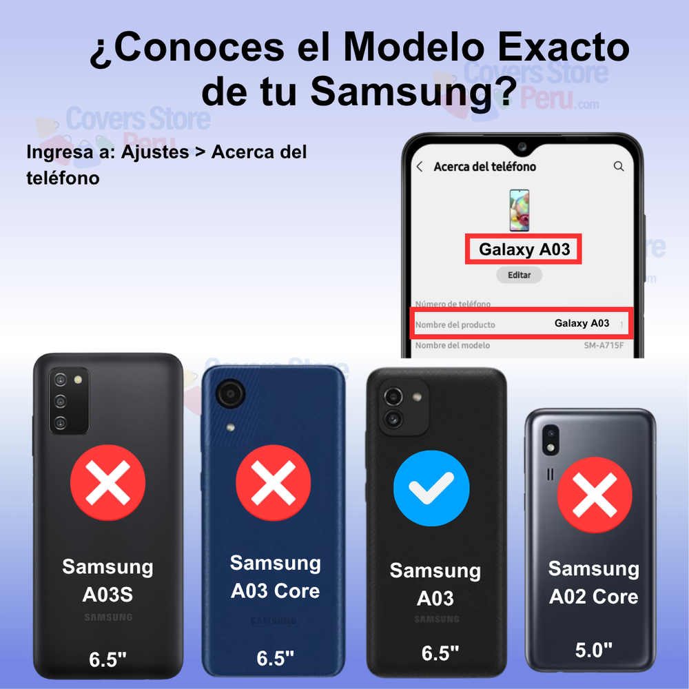 Funda para Samsung A03 Ahumado con Anillo Rojo Antishock