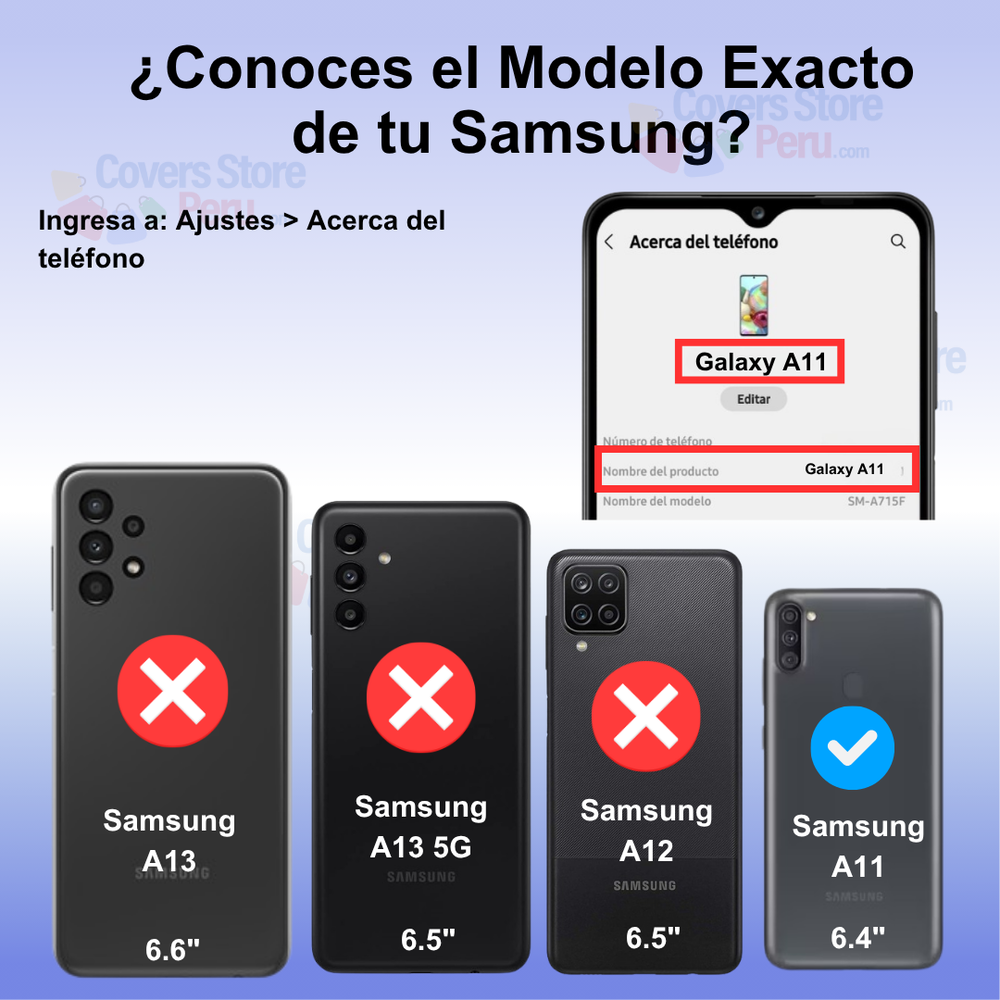 Funda para Samsung A11 Ahumado con Anillo Azul Antishock