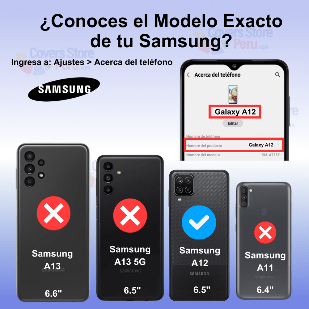 Funda para Samsung A12 Transparente Cromado
