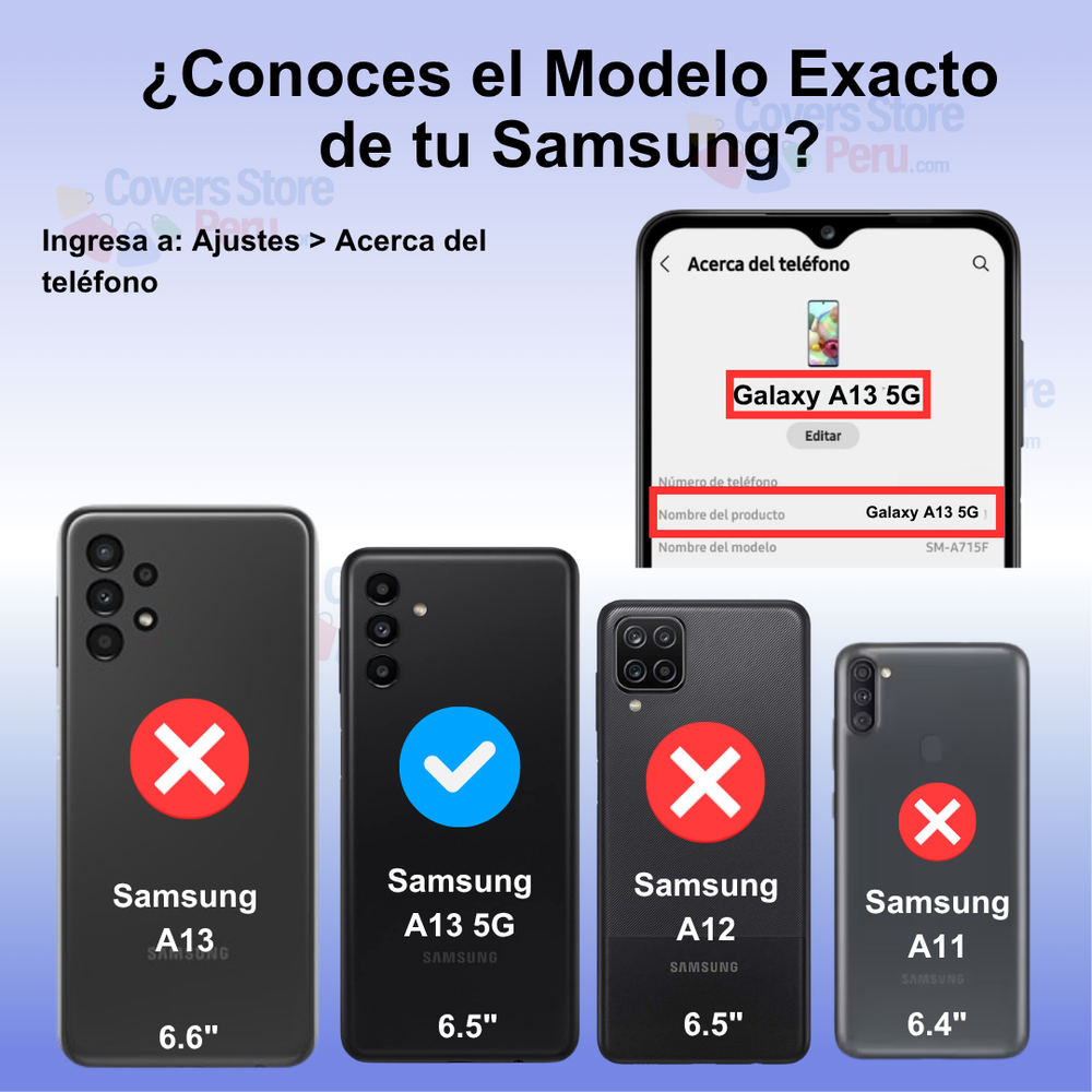 Funda para Samsung A13 5G Ahumado con Anillo Negro