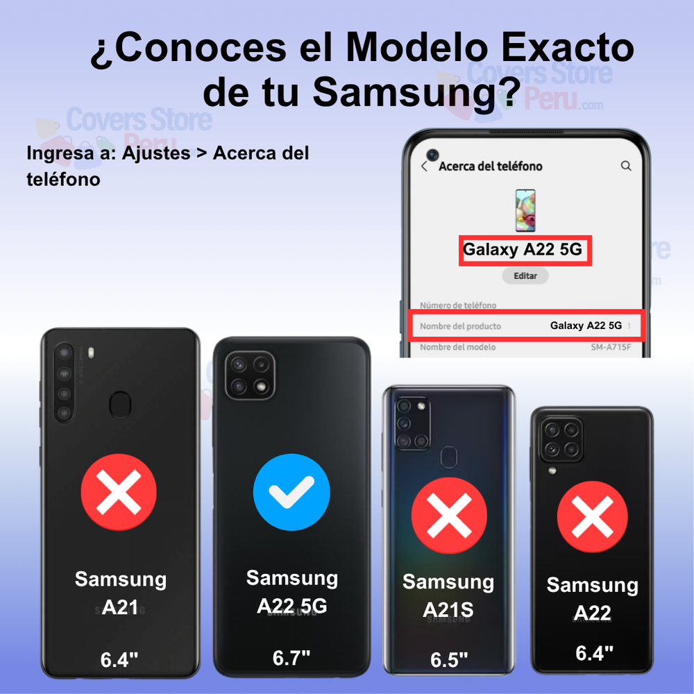 Funda para Samsung A22 5G Holder Protector Camara Rojo