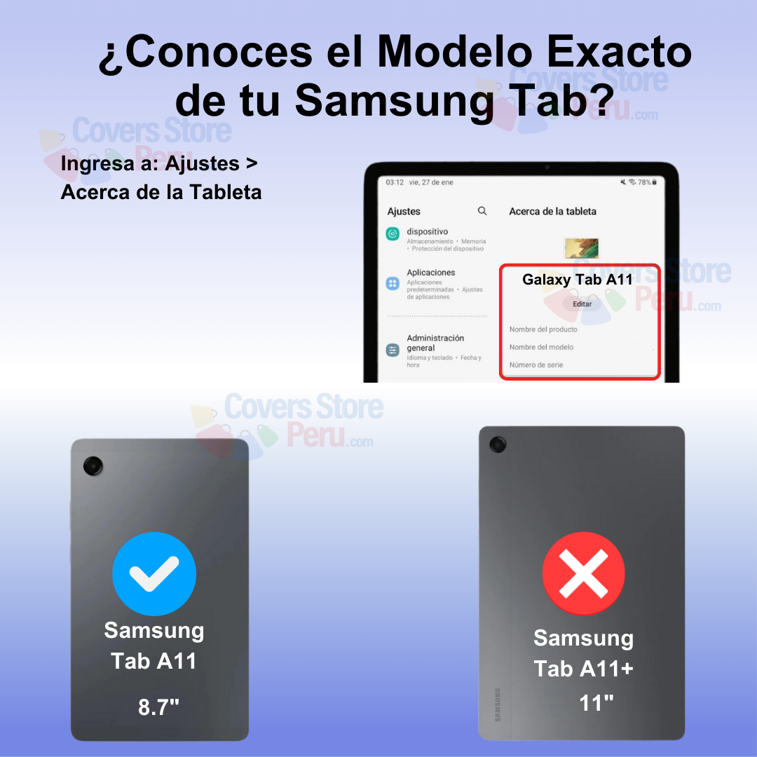 Funda para Samsung Tab A11 8.7" Imantada + Portalápiz Plomo