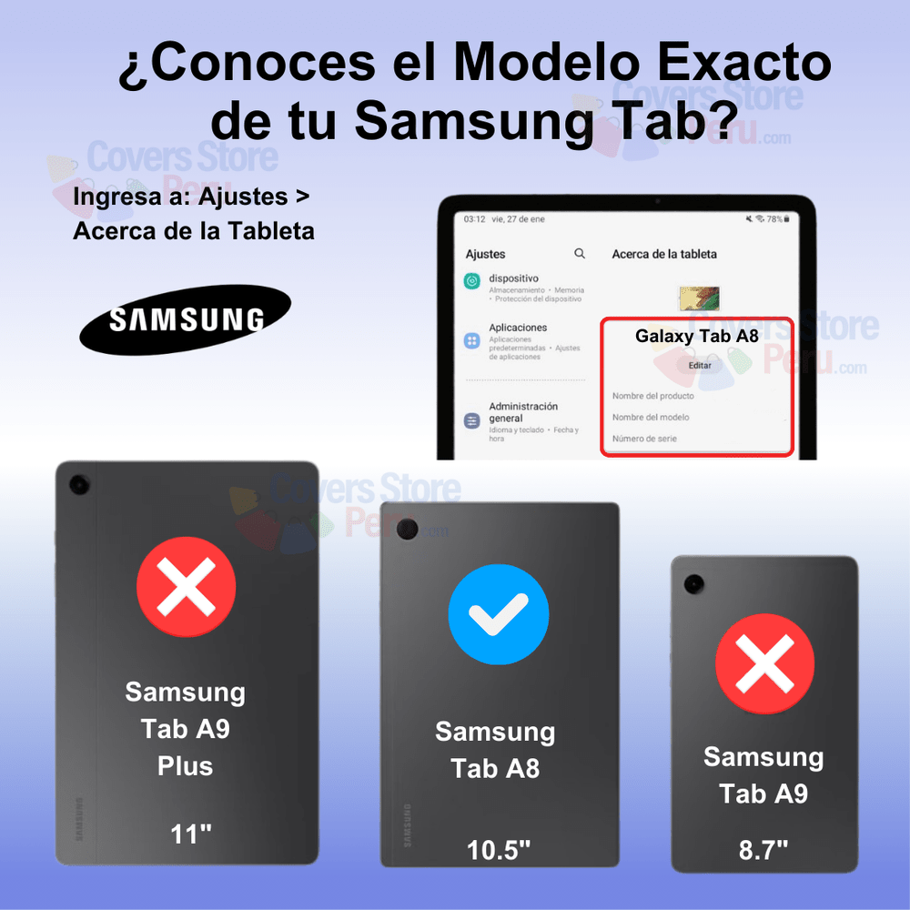 Funda para Samsung Tab A8 10.5" Armor Extreme Arcoiris