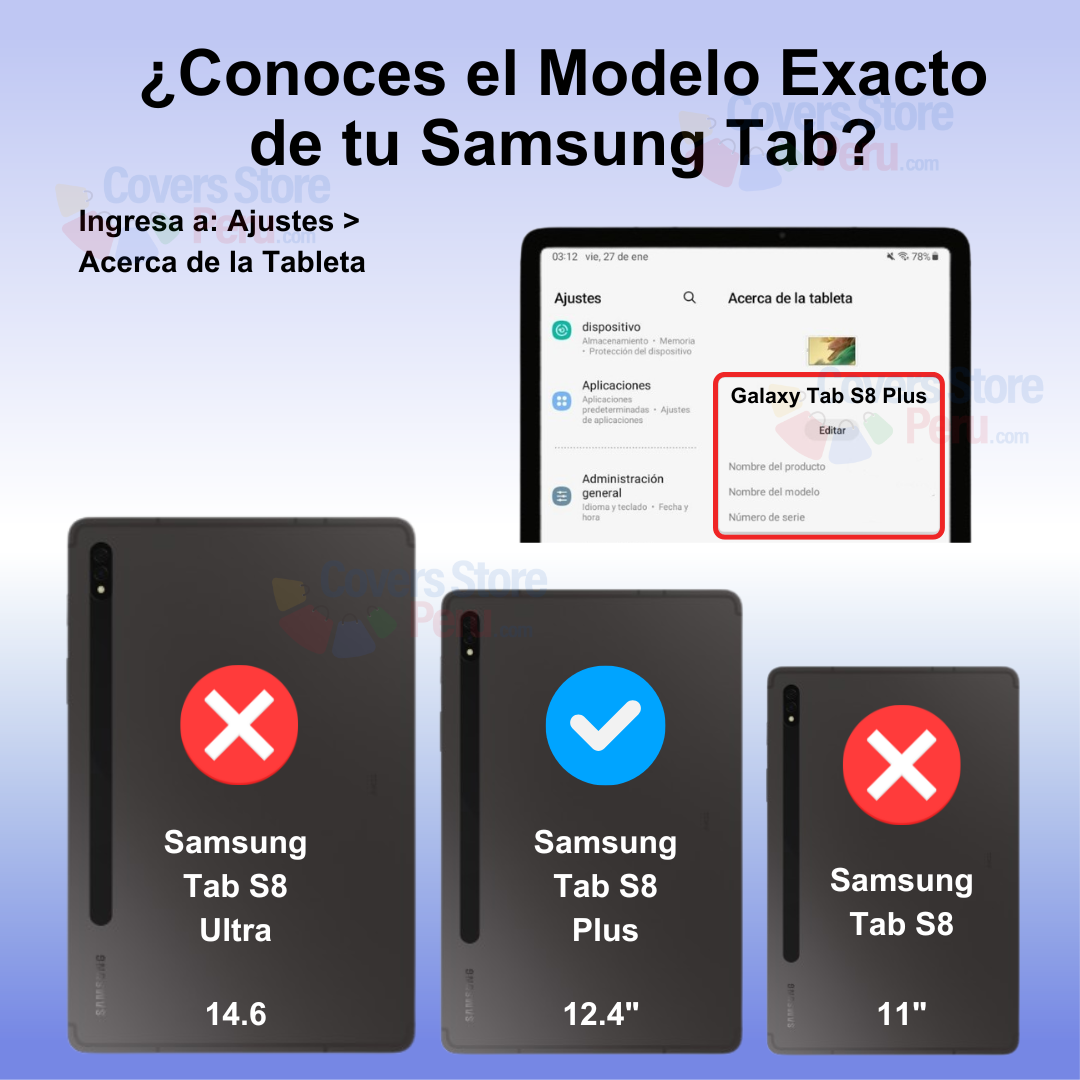 Funda + Teclado Touch for Samsung Tab S8 Plus 12.4" Celeste