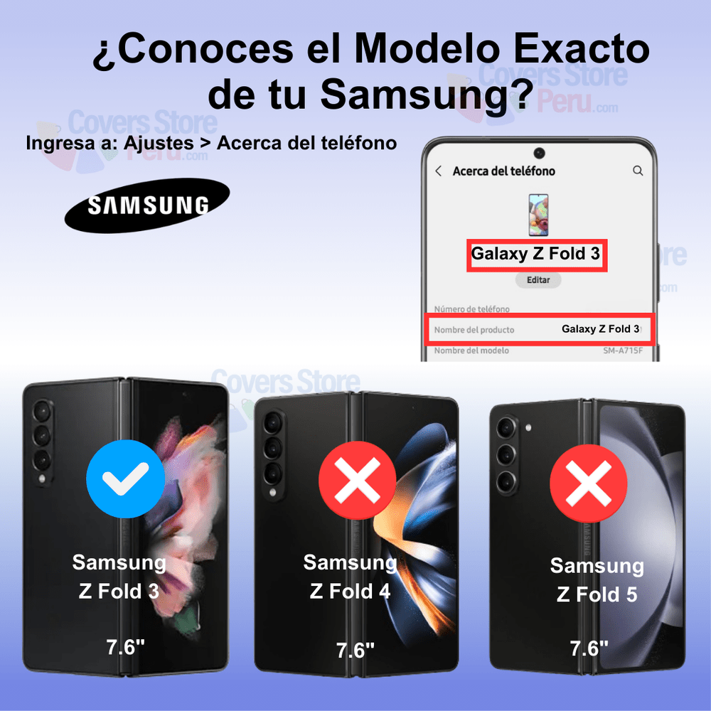 Funda Case para Samsung Fold 3 Space Original Transparente