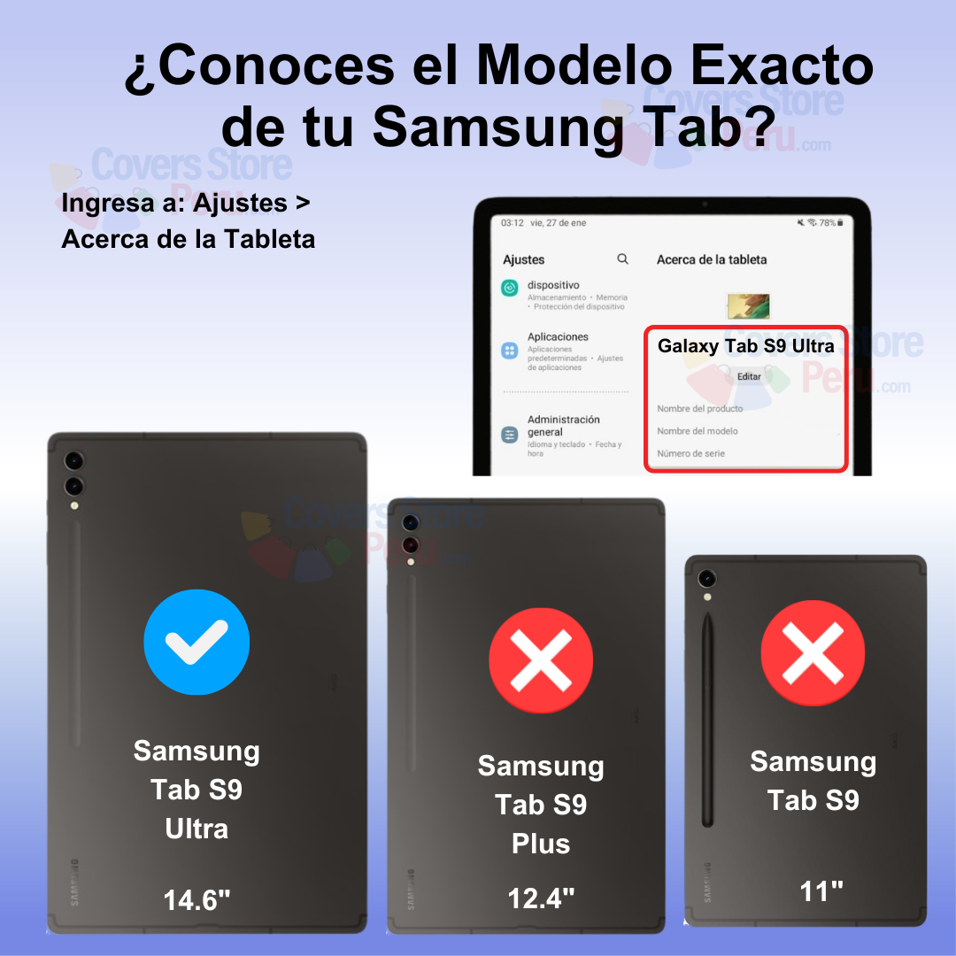 Funda con Teclado Touch for Samsung Tab S9 Ultra 14.6" Azul