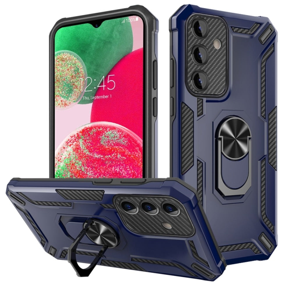 Funda Case para Honor X6C Holder Parante + Anillo Azul