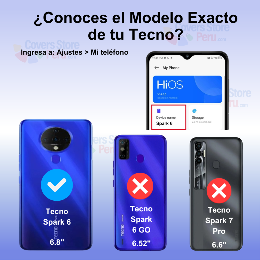 Funda Case para Tecno Spark 6 Flip Cover Lila