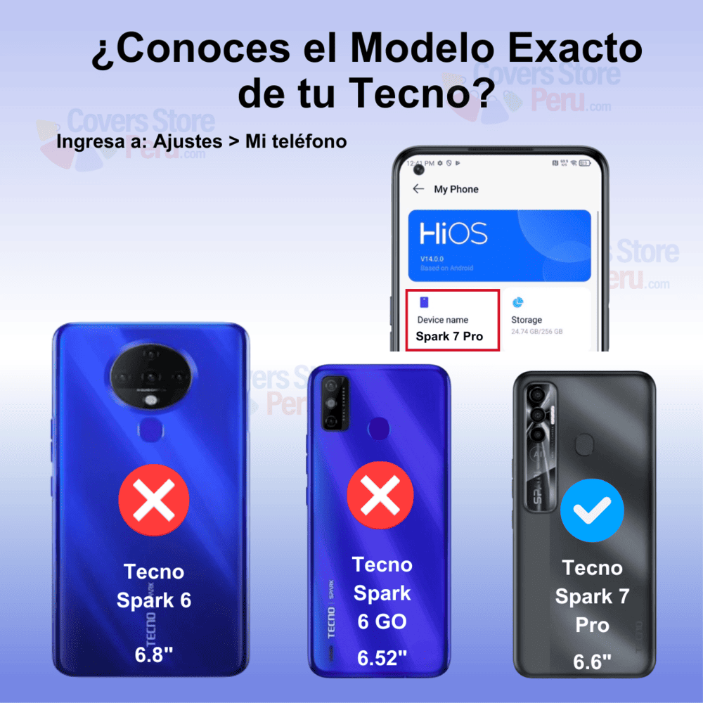 Funda Case para Tecno Spark 7 Pro Flip Cover Lila