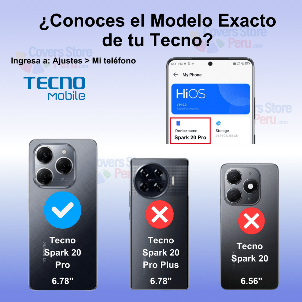 Funda for Tecno Spark 20 Pro 4G Space Original Transparente