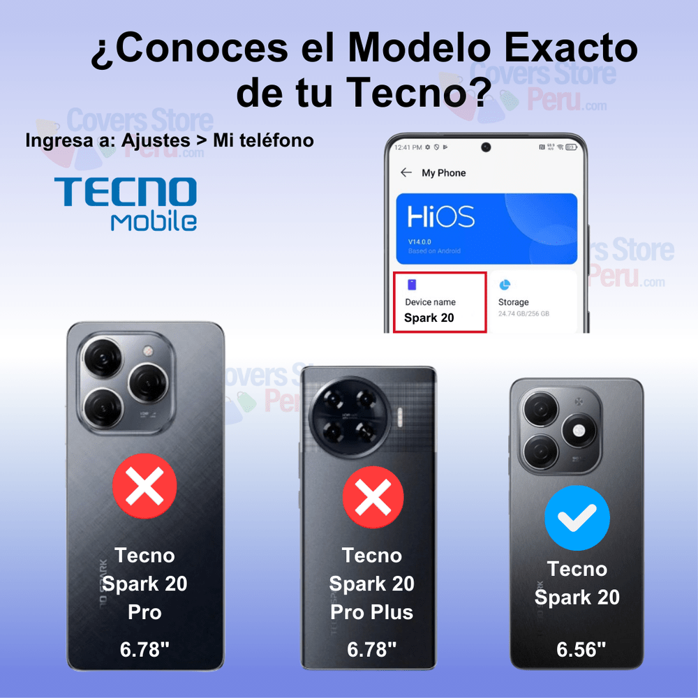 Funda para Tecno Spark 20 4G Space Original Transparente