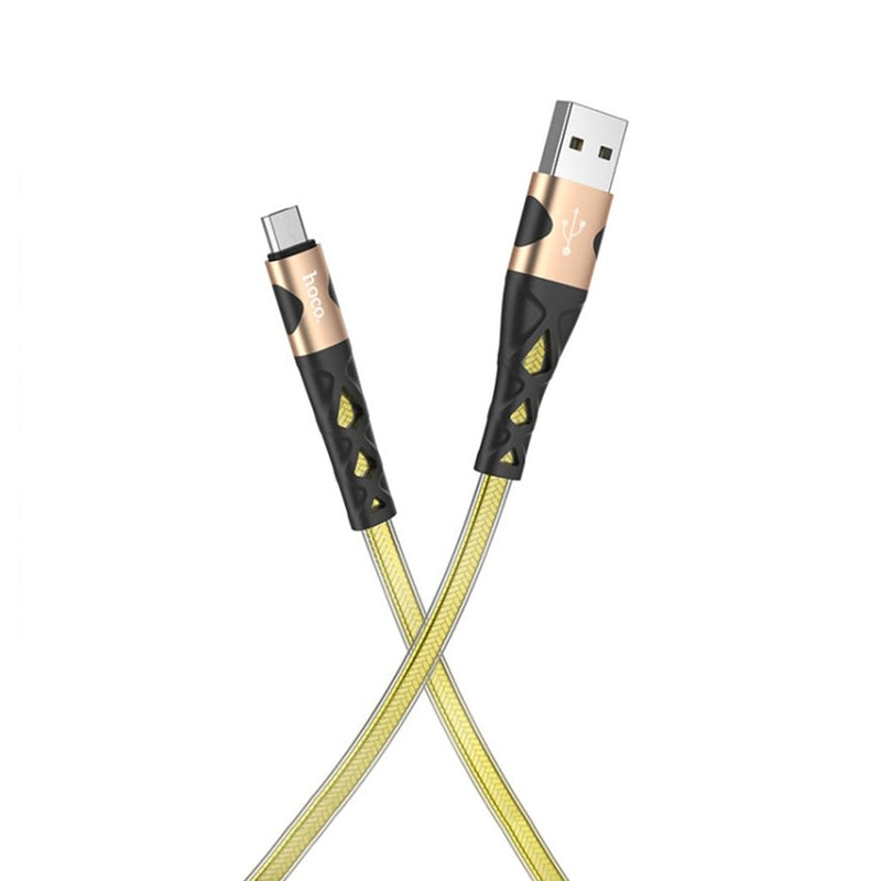 Cable USB a Tipo C 1.2m Hoco U105 Trenzado Negro De Calidad